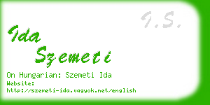 ida szemeti business card